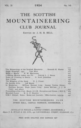SMCJ Number 145 - Vol 25 - May 1954 cover